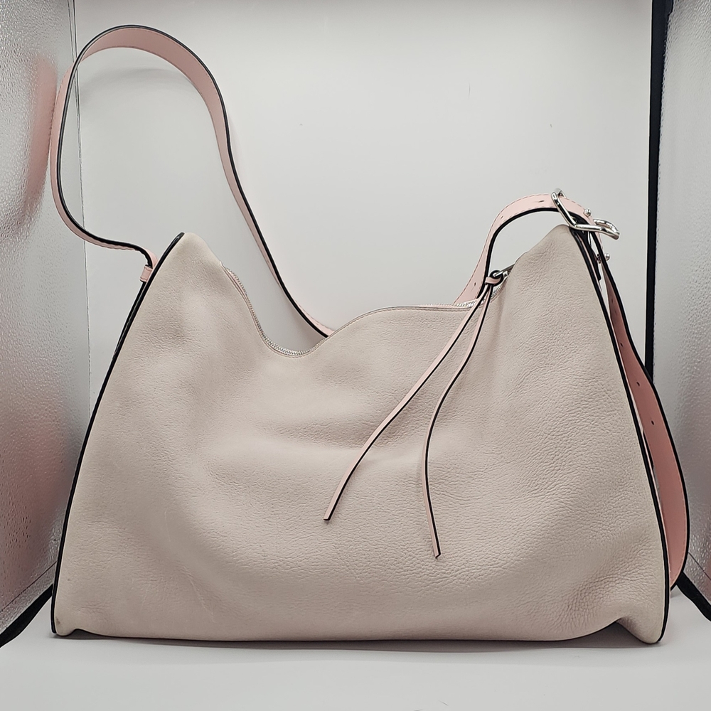 LOEWE Berlingo Suede Leather Shoulder Bag Pink